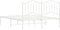vidaXL - Bedframe - met - hoofdbord - metaal - wit - 135x190 - cm
