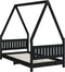 vidaXL - Kinderbedframe - 80x160 - cm - massief - grenenhout - zwart