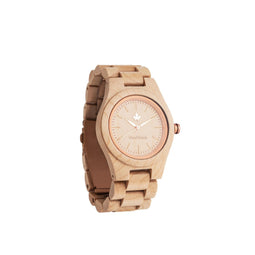 De officiële WoodWatch | Maple Rosegold | Houten horloge dames