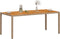 Tuintafel 190x90x75 cm poly rattan en acaciahout beige