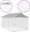 vidaXL - Hondenkennel - met - dak - 3x4,5x2,5 - m - gegalvaniseerd - staal - zilver