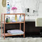 Songmics Badkamerrek Bamboe - Opbergrekje 3 Lagen 59x66x26 cm - Bruin