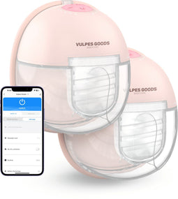 Vulpes Goods® BabyCare Borstkolf Elite - Elektrisch dubbelzijdig - Draadloos handsfree - Soft Pink (2 stuks)