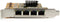 Startech.com ST1000SPEX43 - Netwerkkaart - 4-poorts Gigabit PCIe - Geel