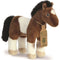 Aurora Pluche knuffeldier paard - eco nation knuffel - bruin/wit - 28 cm - Boerderijdieren thema