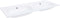 vidaXL - Wastafel - inbouw - dubbel - 1205x460x145 - mm - SMC - wit