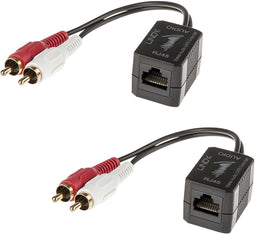 Lindy 70460 - Kabel - 2xRCA naar RJ45 - Rood Wit Zwart