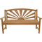 Teak Bank Sunburst 156cm - Buitenbank - Natuurlijk hout