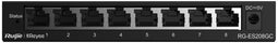 Ruijie Networks RG-ES208GC - Managed Switch - 8x 1Gbps Ethernet - 16x VLANs - 4000x MAC-adressen