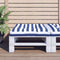 vidaXL - Palletkussen - gestreept - 80x80x12 - cm - stof - blauw - en - wit