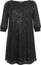 Kaffe Curve KCsally Dress - Dames Jurk A-lijn 3/4 mouwen - Maat M