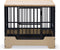 Designed by Lotte Quirine - Hondenbench - Verhoogde instap met uitneembare lade - Zwart - M - 81x57x71 cm