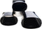 Meinl SLTRI-BK Triple Bell Cowbell zwart - Cowbell