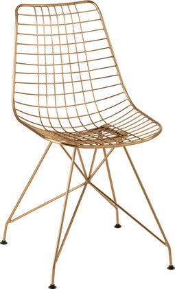J-Line stoel Charlotte - metaal - goud