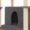 vidaXL - Kattenmeubel - met - sisal - krabpalen - 166 - cm - donkergrijs