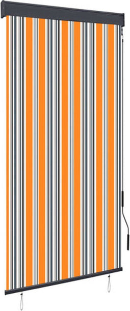 vidaXL - Rolgordijn - voor - buiten - 80x250 - cm - geel - en - blauw