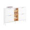 SoBuy FSR183-WN - Schoenenkast - 4 Kleppen 3 Open Vakken - Wit