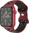 imoshion Sport⁺ bandje - Geschikt voor Apple Watch 1, 2, 3, 4, 5, 6, 7, 8, 9, 10 (42 mm), SE - 38/40/41 mm - Wine Red & Black - M/L