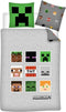 Minecraft - Dekbedovertrek - Pixel - Eenpersoons - 140 x 200 + 70 x 90 cm - Polyester