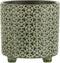J-Line bloempot Bloem - keramIek - groen - medium - Ø 14 cm
