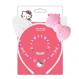 Hello Kitty accessoires set, bestaande uit armband, ketting en haarband