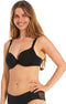 MAGIC Bodyfashion Luxury T-Shirt Bra - Dames Beha - Push-up met kanten details - Zwart - Maat D70