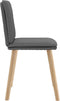 vidaXL - Eetkamerstoelen - 2 - st - stof - donkergrijs