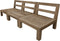 Tuin loungeset Aruba 3-delig (incl. kussens) - Naturel/wit - Teak