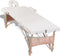 vidaXL - Inklapbare - massagetafel - 3 - zones - met - houten - frame - (creme)