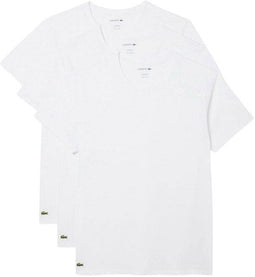 Lacoste Lounge Shirts Heren - T-shirts Regular-Fit - Set van 3 - Wit (3-pack)