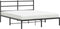 vidaXL - Bedframe - met - hoofdbord - metaal - zwart - 150x200 - cm