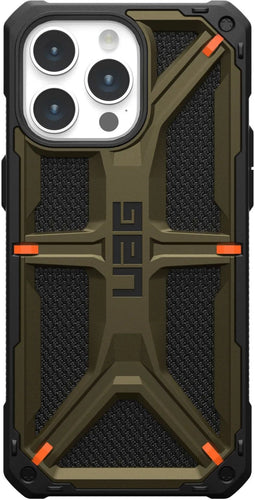 Urban Armor Gear Monarch Kevlar - Soft case - Schokbestendig - Groen (iPhone 15 Pro Max)