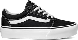 VANS WM Ward Platform (Canvas) Black/White -Maat 37