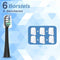 VAIVE Sonic Wave Precision X8900 - Opzetborstel Set - 6 stuks - Zwart