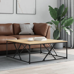 vidaXL - Salontafel - 100x100x40 - cm - bewerkt - hout - sonoma - eikenkleurig