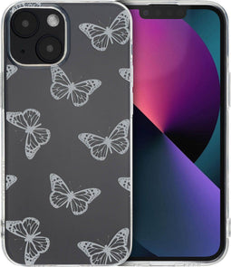 imoshion Hoesje Geschikt voor iPhone 13 Mini Hoesje Siliconen - imoshion Design hoesje - Meerkleurig / Butterfly
