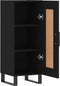 vidaXL - Dressoir - 34,5x34x90 - cm - bewerkt - hout - zwart