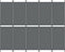 vidaXL - Kamerscherm - met - 5 - panelen - 300x200 - cm - stof - antracietkleurig
