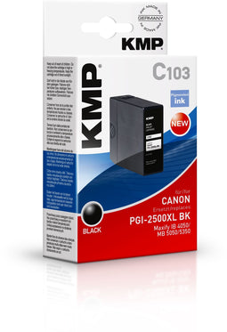 KMP C103 - Inktcartridge - Compatibel met Canon Maxify MB 5050 MB 5300 MB 5350 iB 4000 iB 4050 - Zwart