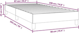 vidaXL - Bedframe - kunstleer - bruin - 90x190 - cm