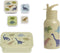 BEAU by Bo Sticky Lemon rugzak small + A Little Lovely Company back to school set Dinosaurussen