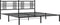 vidaXL - Bedframe - met - hoofdbord - metaal - zwart - 180x200 - cm