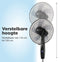 Nuvoo Statiefventilator - Oscillatiefunctie - 3 Standen - Stille Ventilator - Zwart