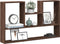 vidaXL - Wandschap - 99x15x60 - cm - bewerkt - hout - bruin - eikenkleurig