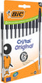 BIC Cristal Original Balpen - Zwart - Doos van 10 - Medium Punt 1,0 mm
