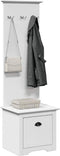 vidaXL - Gangkast - met - haken - BODO - 50x40x157 - cm - wit