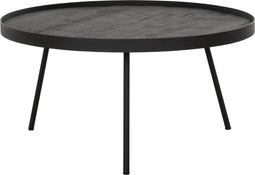 DTP Home Coffee table Saturnus large BLACK,30xØ60 cm, recycled teakwood