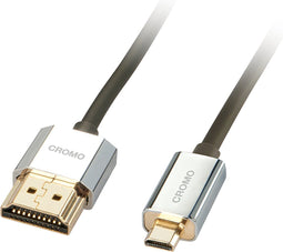 LINDY 41680 - HDMI naar Micro HDMI Kabel - 50 cm - Zwart/Grijs
