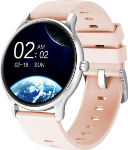 Denver Smartwatch - 5 Wijzerplaten - Stappenteller - Bellen/SMS - Slaapactiviteit - Hartslag, Bloeddrukmeter, Sportmodus - IP67 - SW173 - Roze