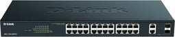 D-Link DGS-1100-26MPV2/E - Managed Switch - 24x Gigabit Ethernet Poorten - PoE (2 stuks)